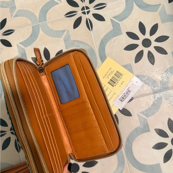 Dooney & Bourke Tropical Leaf Print Clutch - Picture 6 of 6